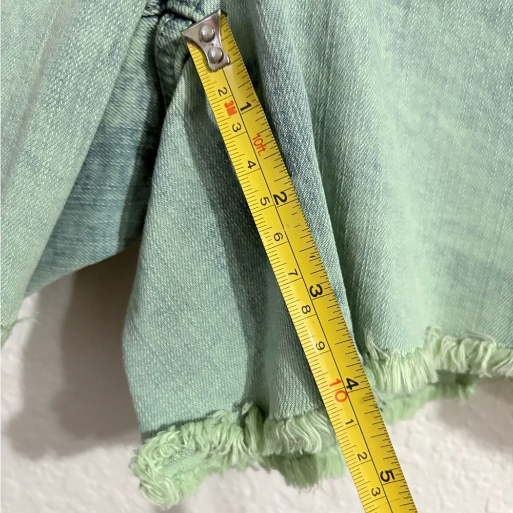 NWT Torrid Mid Rise Midi Short Vintage Stretch Acid Jade 12 - Picture 4 of 6
